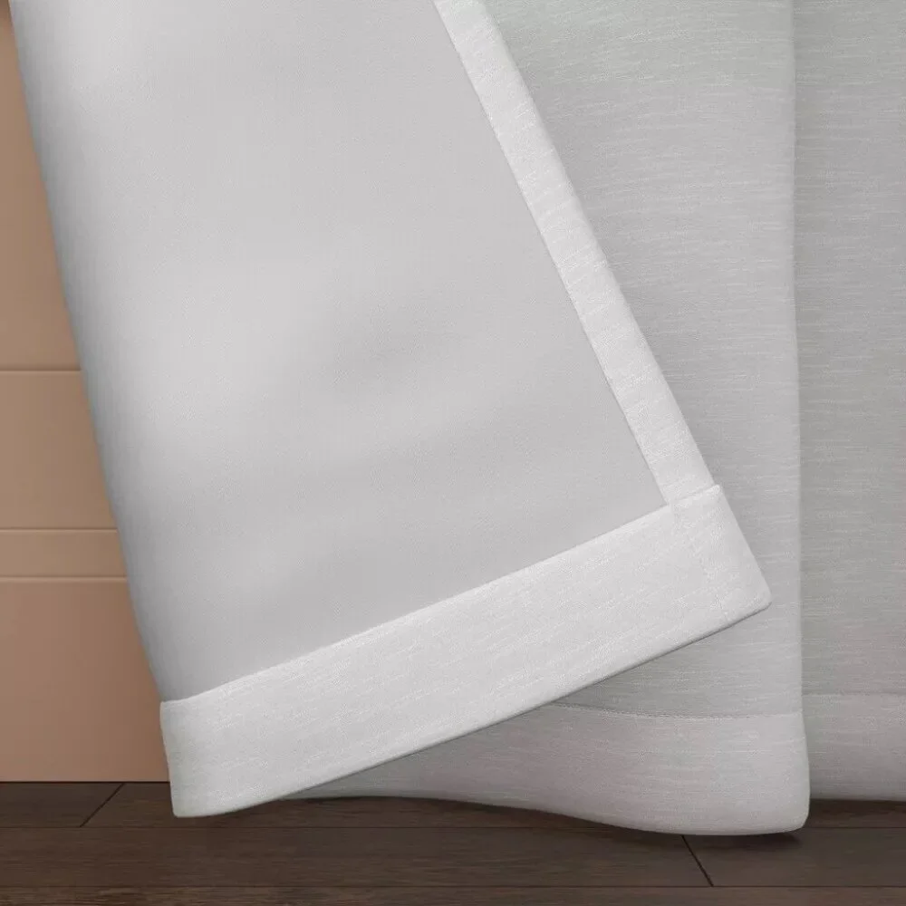 Threshold Henna Natural White Blackout Rod Pocket Hang Curtain Panel 50